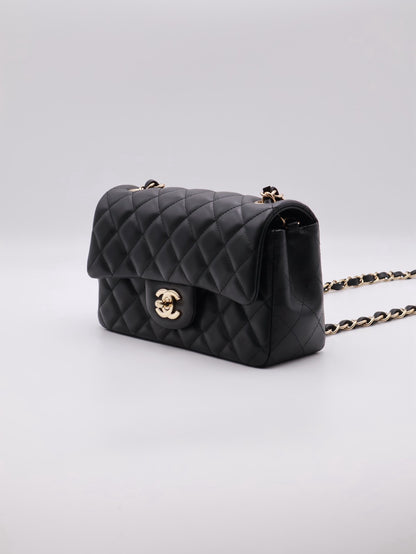 CHANEL 經典口蓋包Mini CF20 - 黑金