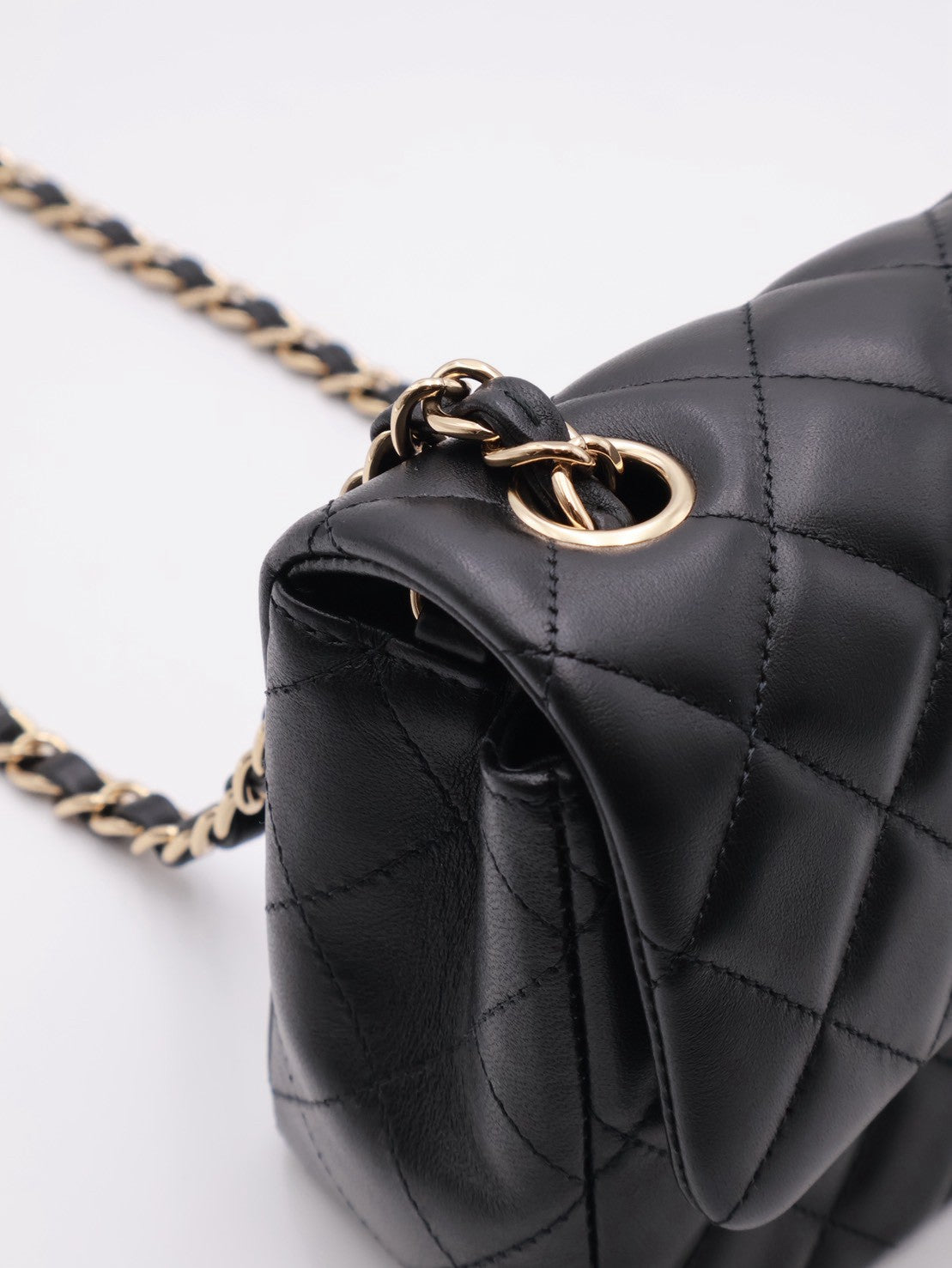 CHANEL 經典口蓋包Mini CF20 - 黑金
