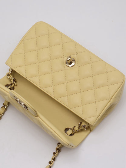 CHANEL 經典口蓋包Mini CF20 - 小雞黃金