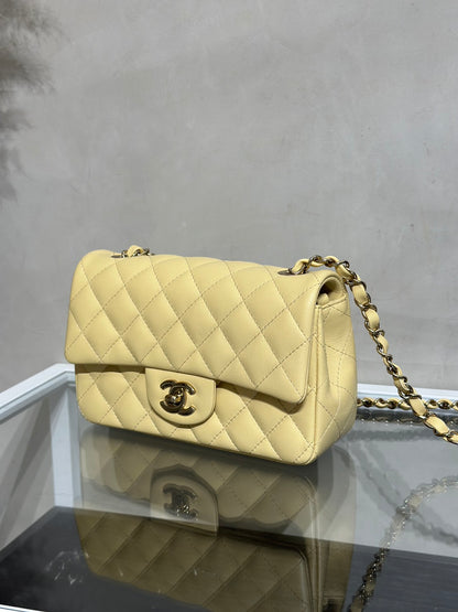CHANEL 經典口蓋包Mini CF20 - 小雞黃金