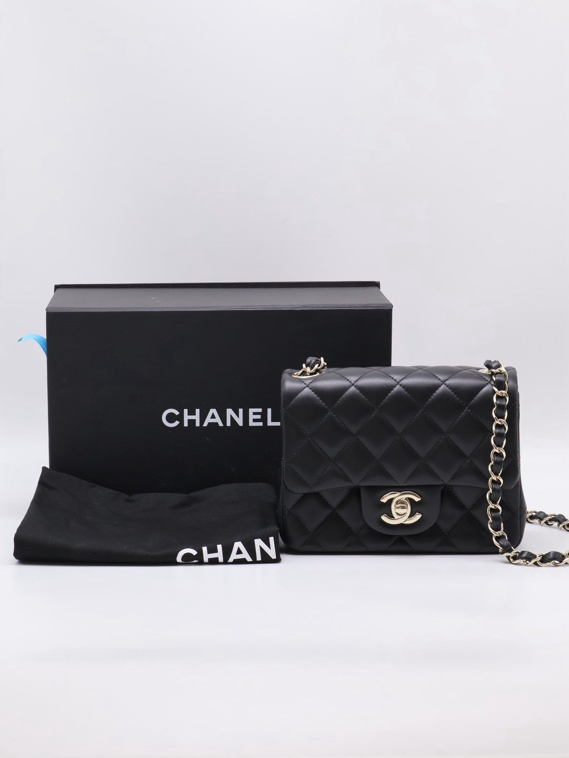 CHANEL 經典口蓋包方胖子 17 - 黑金