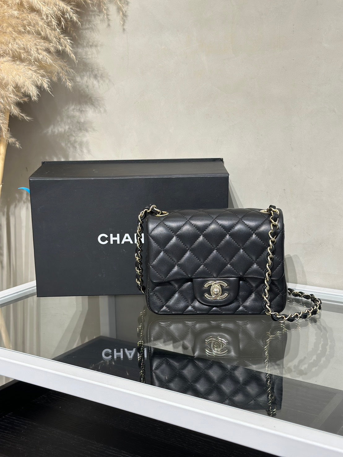 CHANEL 經典口蓋包方胖子 17 - 黑金
