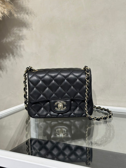 CHANEL 經典口蓋包方胖子 17 - 黑金