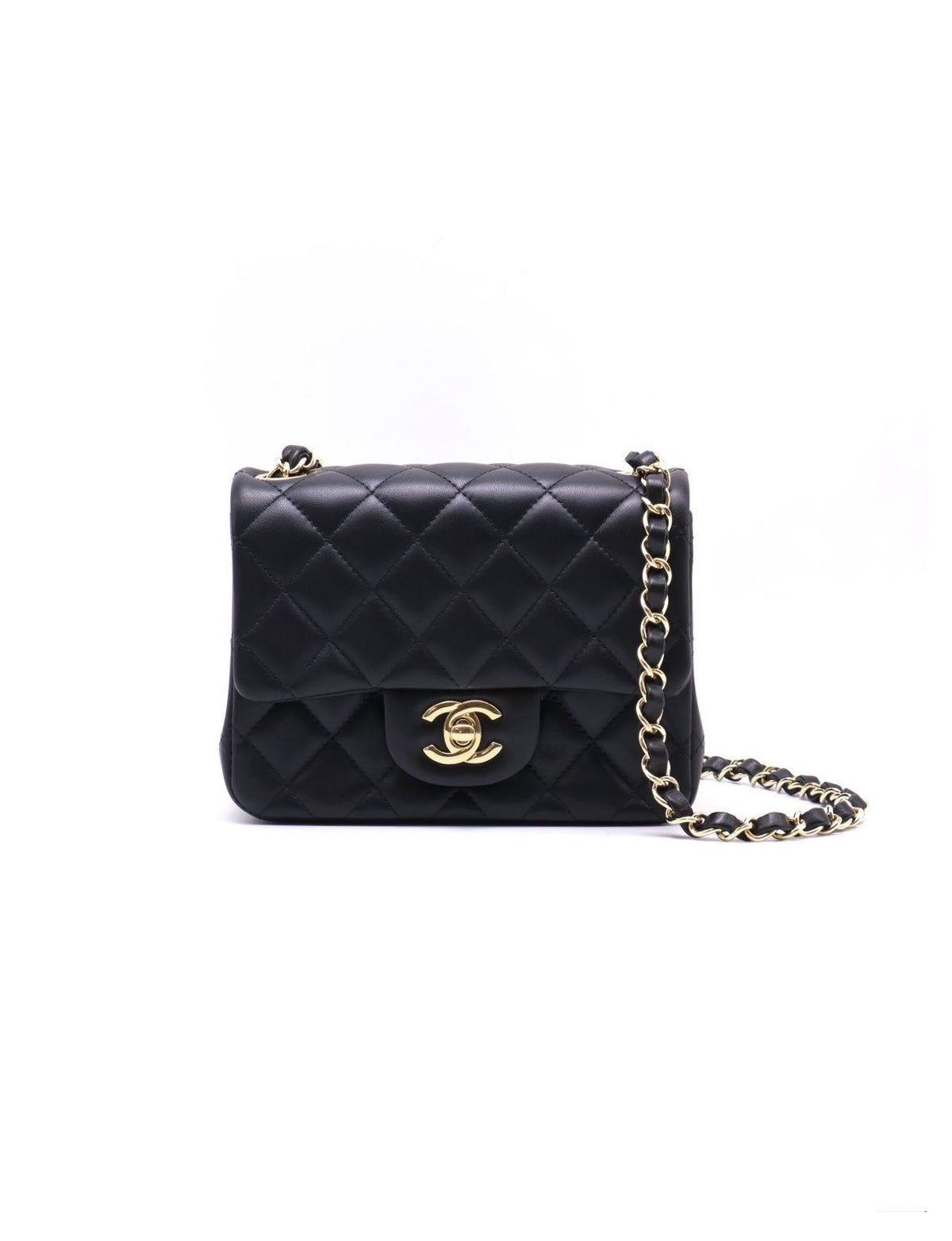CHANEL 經典口蓋包方胖子 17 - 黑金