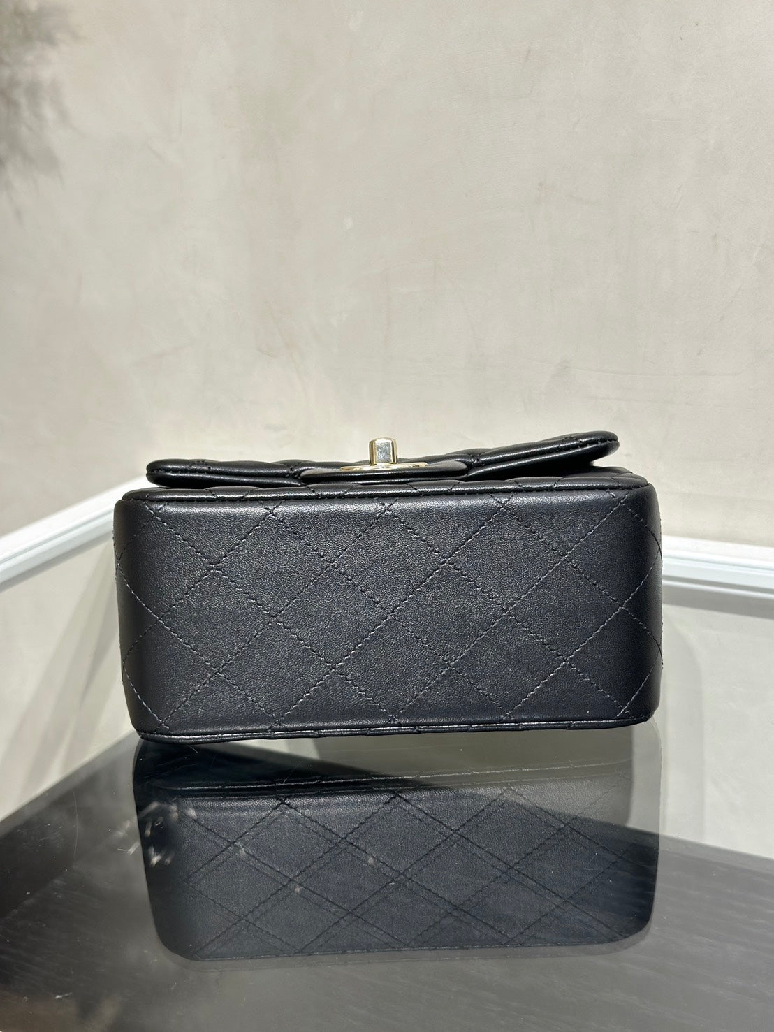 CHANEL 經典口蓋包方胖子 17 - 黑金