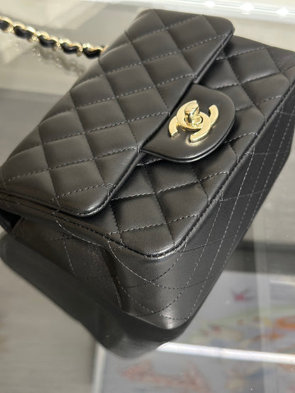 CHANEL 經典口蓋包方胖子 17 - 黑金