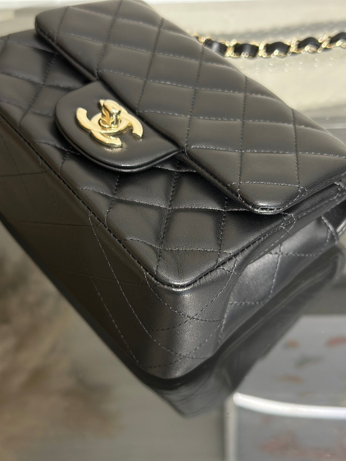 CHANEL 經典口蓋包方胖子 17 - 黑金