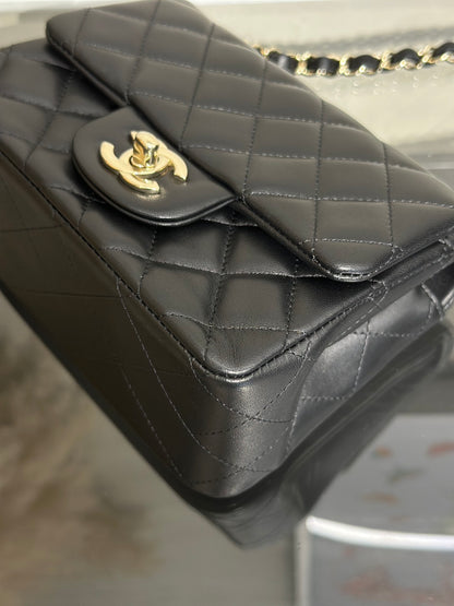 CHANEL 經典口蓋包方胖子 17 - 黑金