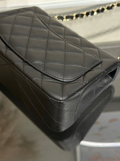 CHANEL 經典口蓋包方胖子 17 - 黑金