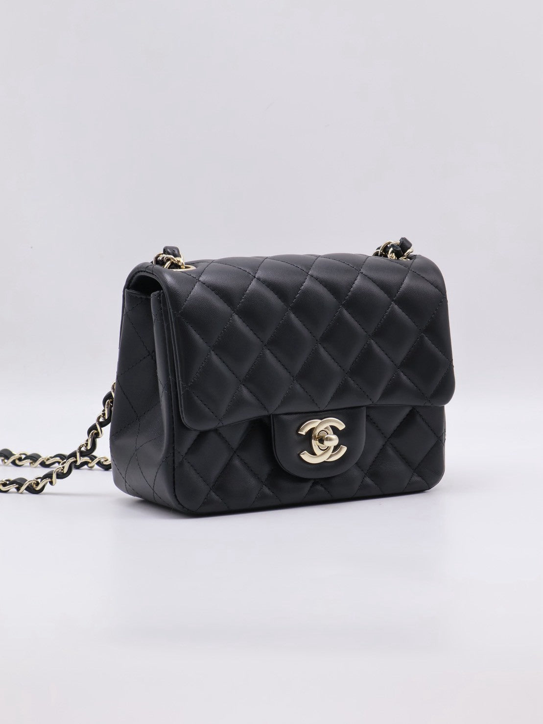 CHANEL 經典口蓋包方胖子 17 - 黑金