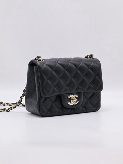 CHANEL 經典口蓋包方胖子 17 - 黑金