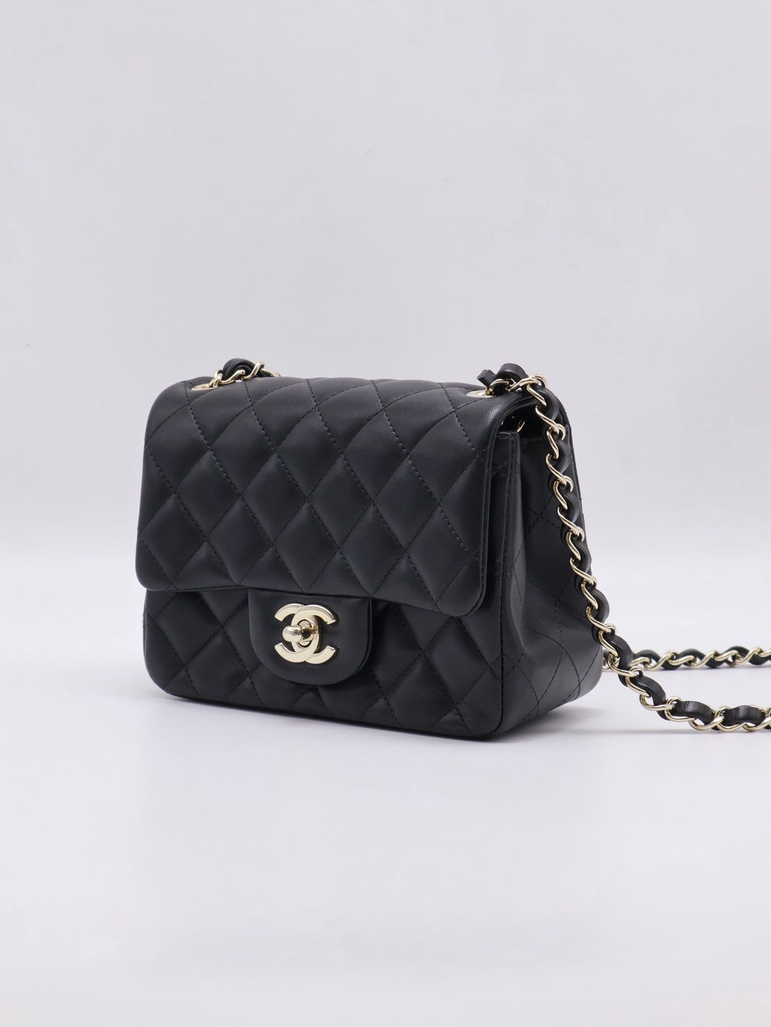 CHANEL 經典口蓋包方胖子 17 - 黑金