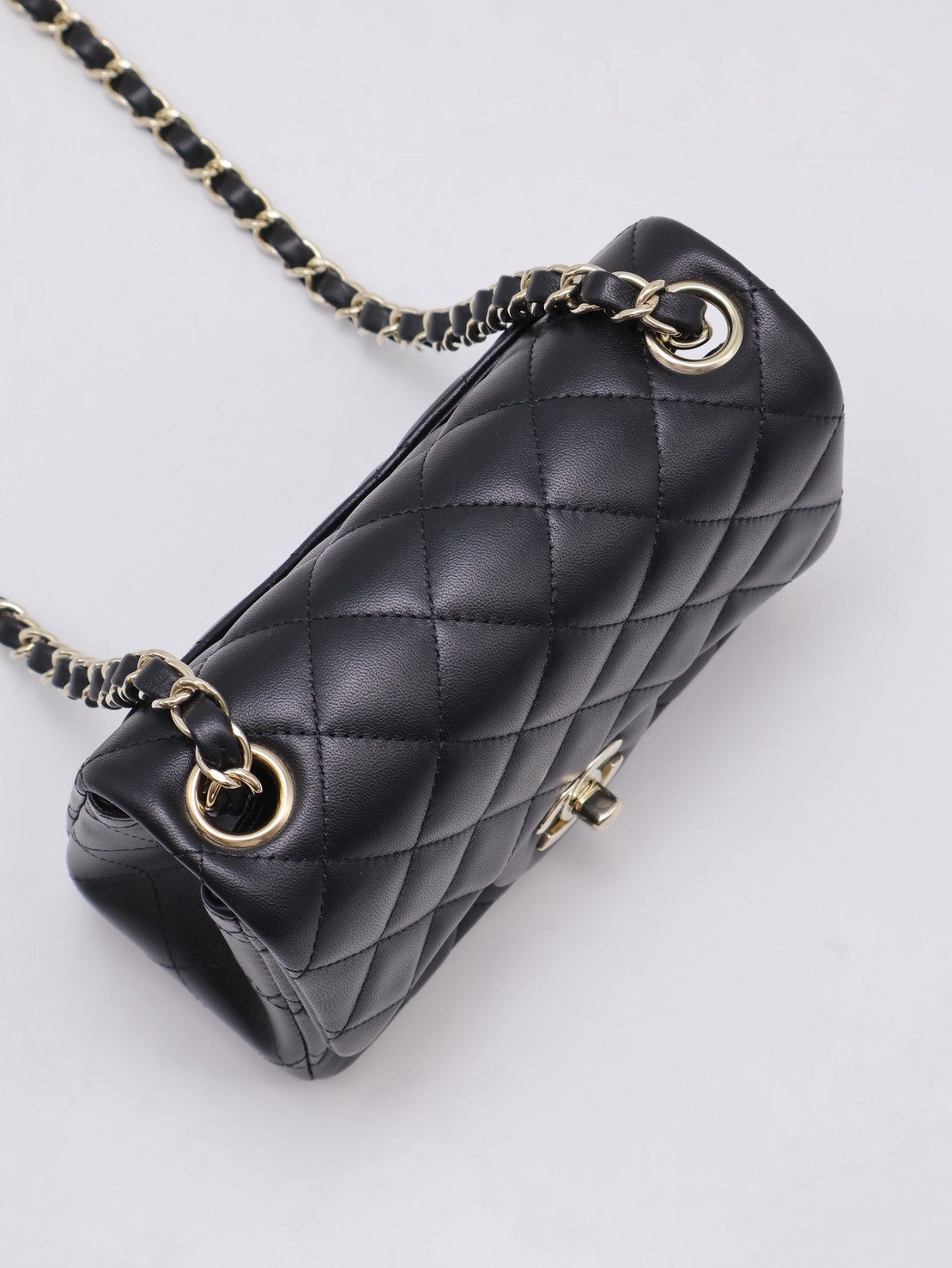 CHANEL 經典口蓋包方胖子 17 - 黑金