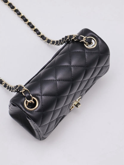 CHANEL 經典口蓋包方胖子 17 - 黑金
