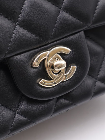 CHANEL 經典口蓋包方胖子 17 - 黑金