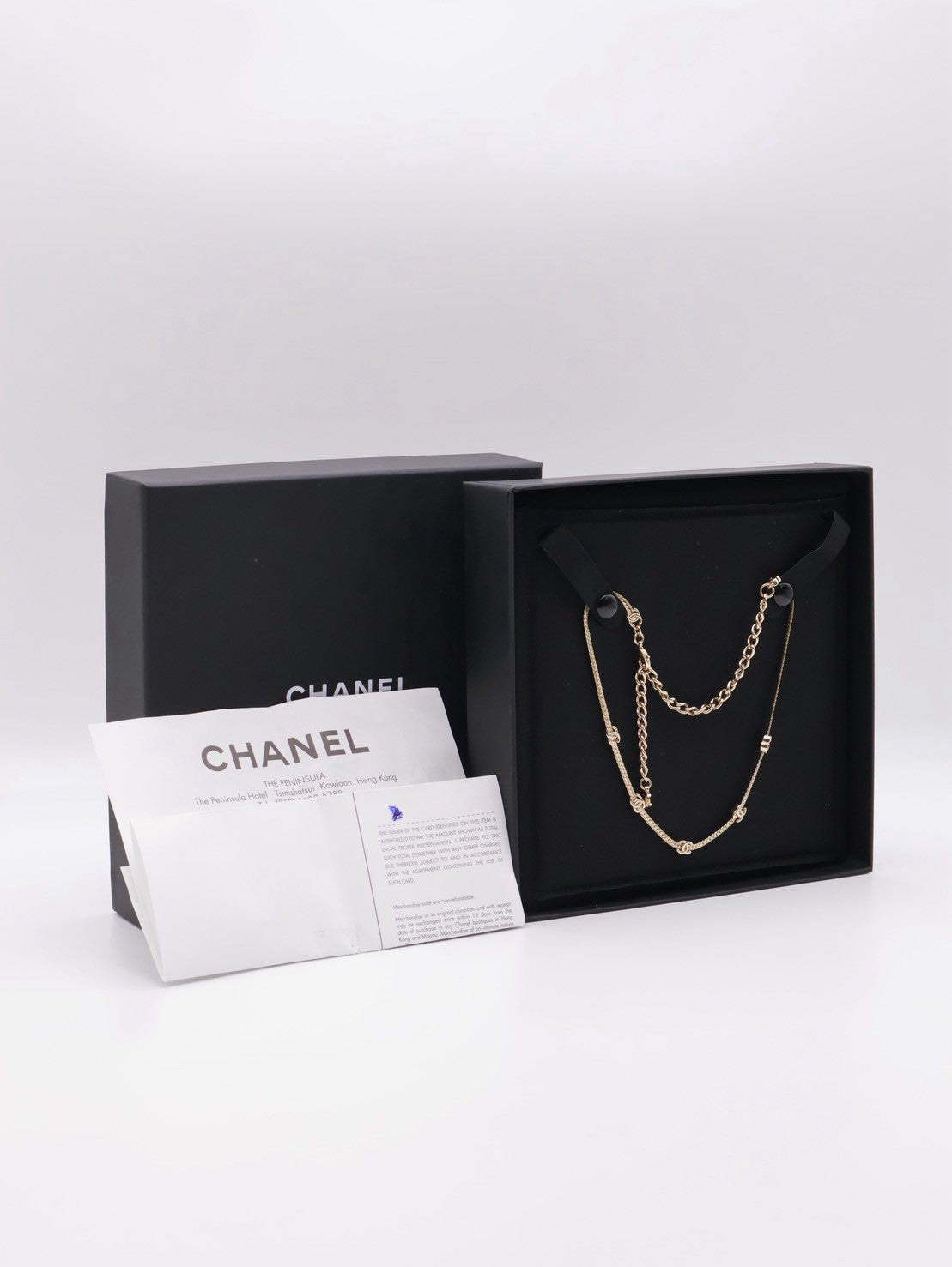 CHANEL 五花項鍊 - 淡金
