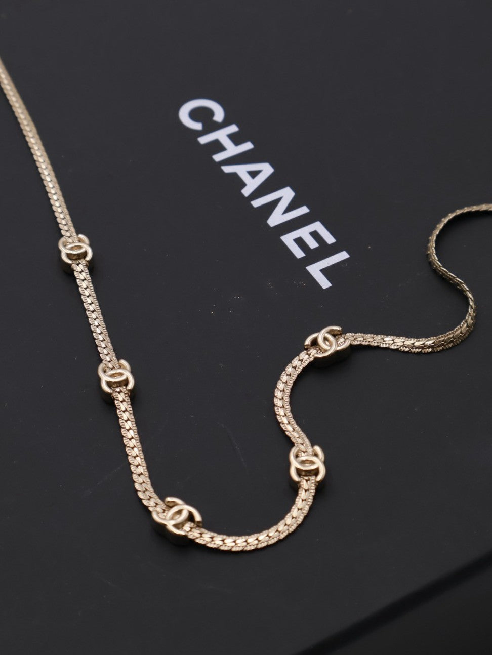 CHANEL 五花項鍊 - 淡金