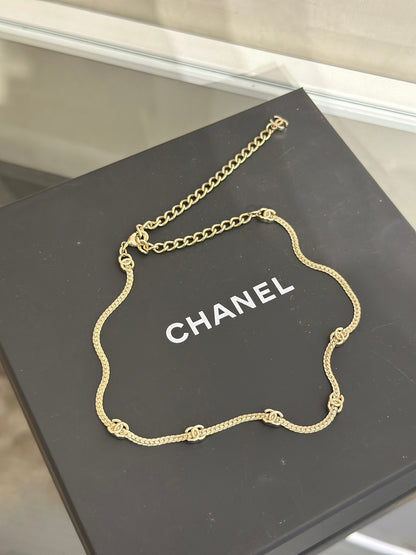 CHANEL 五花項鍊 - 淡金