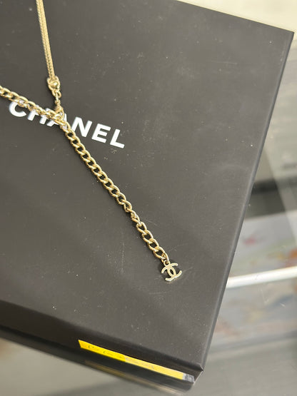 CHANEL 五花項鍊 - 淡金