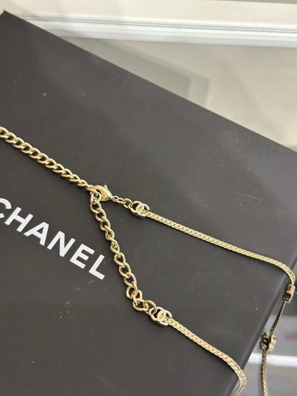CHANEL 五花項鍊 - 淡金