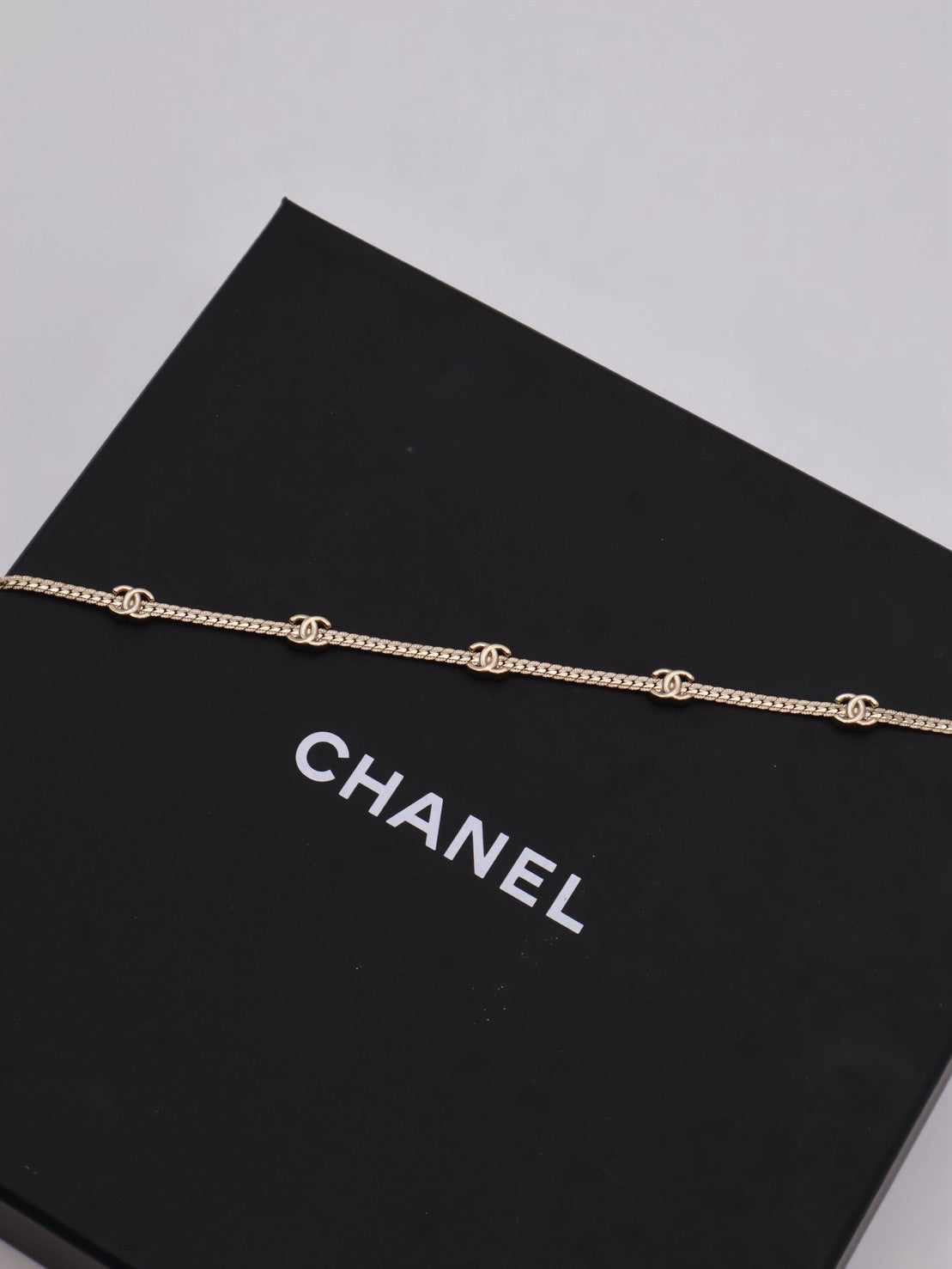 CHANEL 五花項鍊 - 淡金