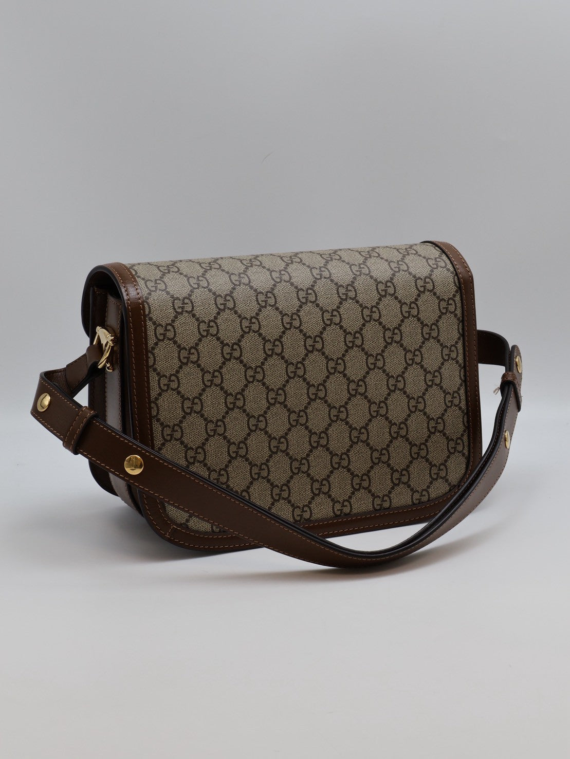 GUCCI Horsebit 1955馬銜釦馬鞍包 - 中號棕