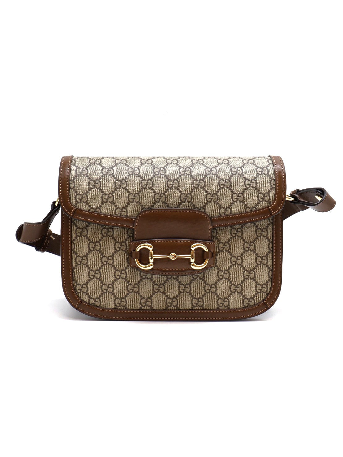 GUCCI Horsebit 1955馬銜釦馬鞍包 - 中號棕