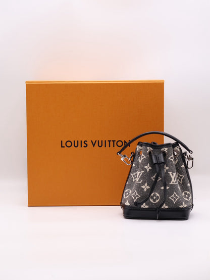 LOUIS VUITTON Nano Noe - 單寧刺繡