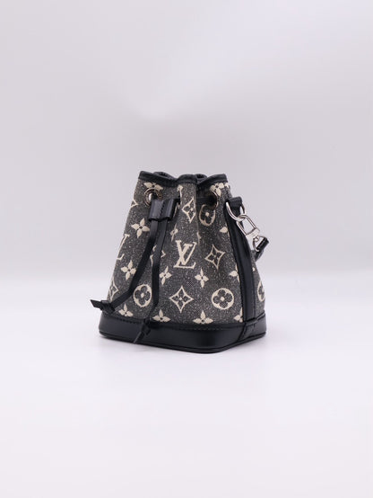 LOUIS VUITTON Nano Noe - 單寧刺繡