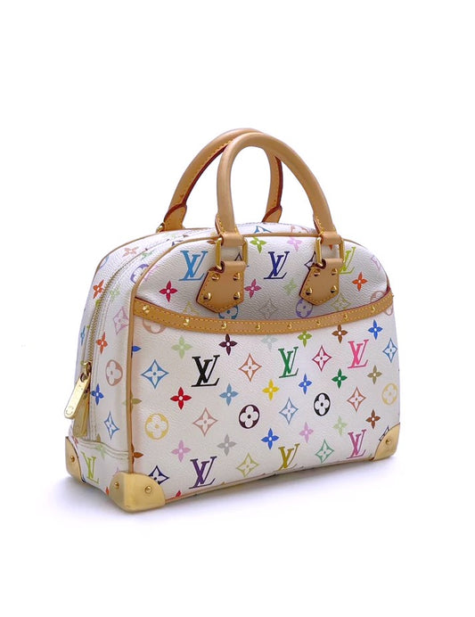 LOUIS VUITTON x 村上隆聯名白三彩鉚釘小珍包