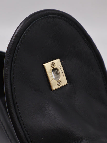 CHANEL Loafers 小羊皮樂福鞋 - 黑金 39