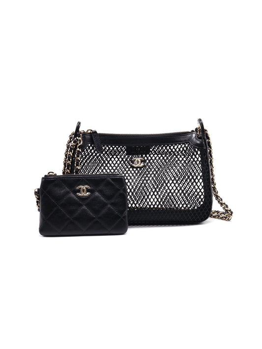 CHANEL 漁網網格單肩包