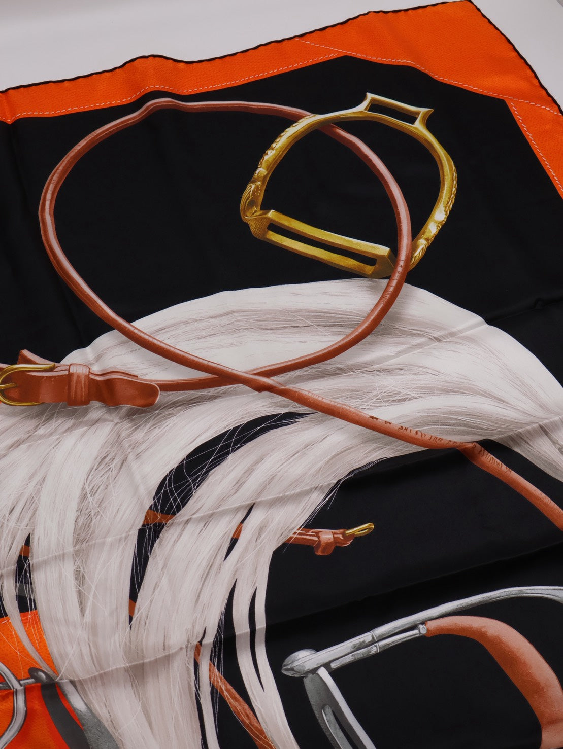 HERMES Projets Carres Poncho 馬具博物館披肩 140 - 黑