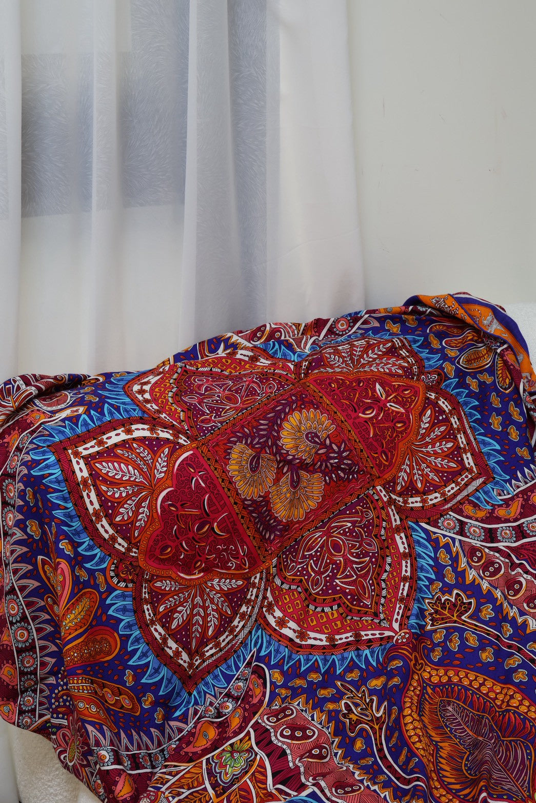 HERMES Le jardin de maharani君妃花園披肩 140 - 橘紅