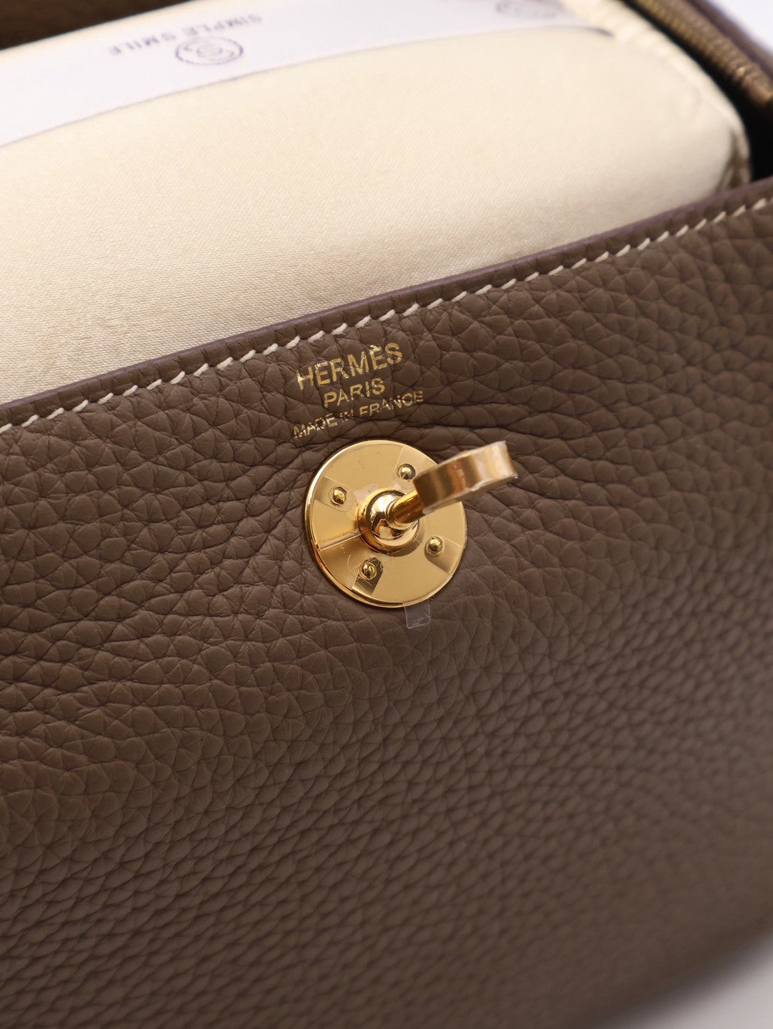 HERMES Mini Lindy - Etoupe 18 大象灰金 Y