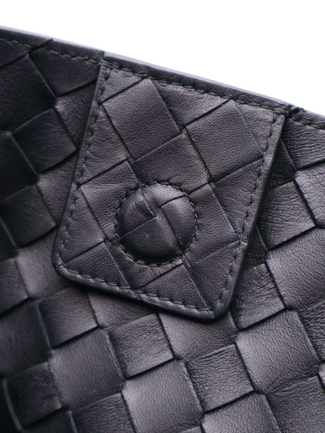 BOTTEGA VENETA Andiamo編織單肩包 - 中號黑金