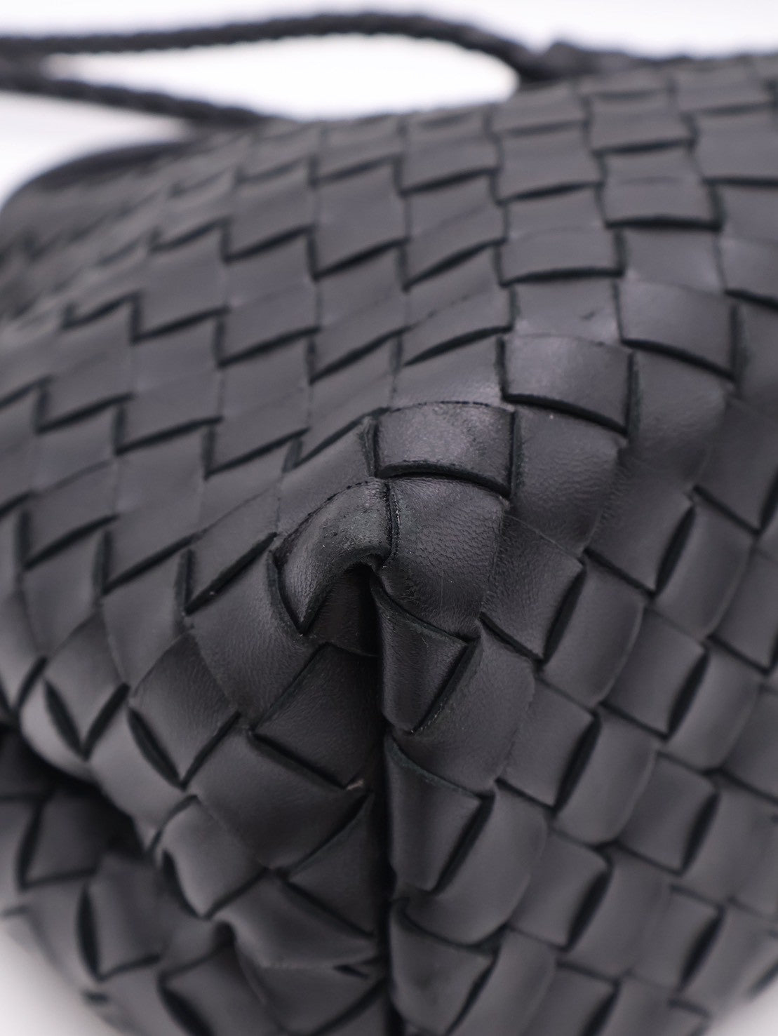 BOTTEGA VENETA Andiamo編織單肩包 - 中號黑金