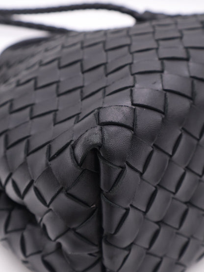 BOTTEGA VENETA Andiamo編織單肩包 - 中號黑金