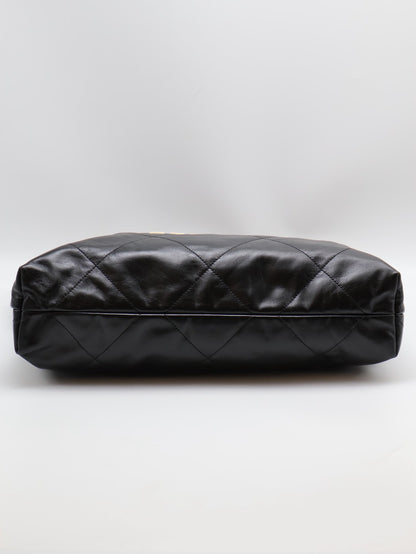 CHANEL 22 Bag - 中號白字黑金