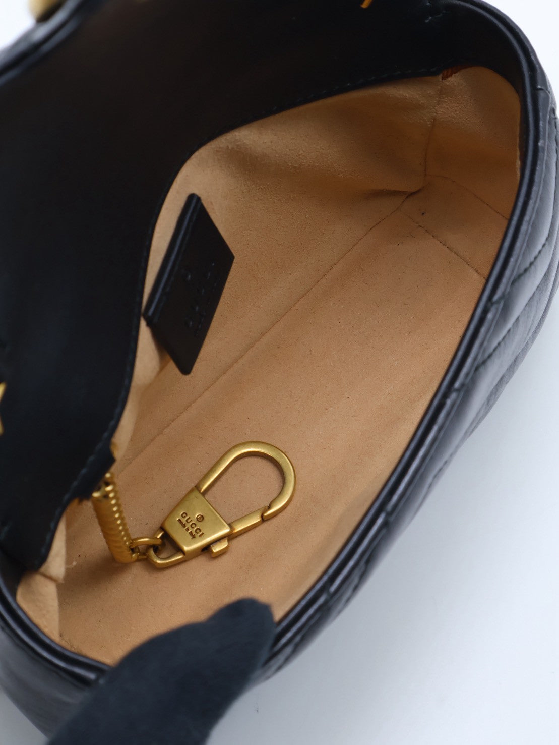 GUCCI Marmont Matelasse斜背包 - 16超迷你黑金
