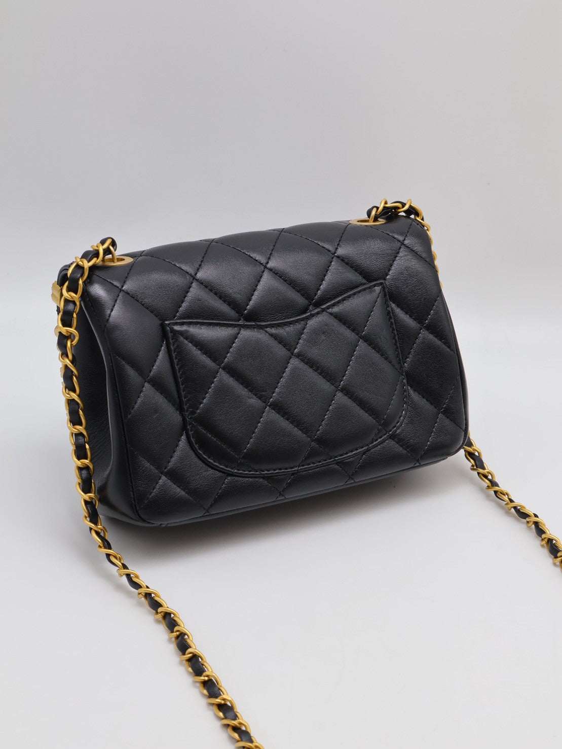 CHANEL 23C季節款口蓋包Mini CF20 - 黑金