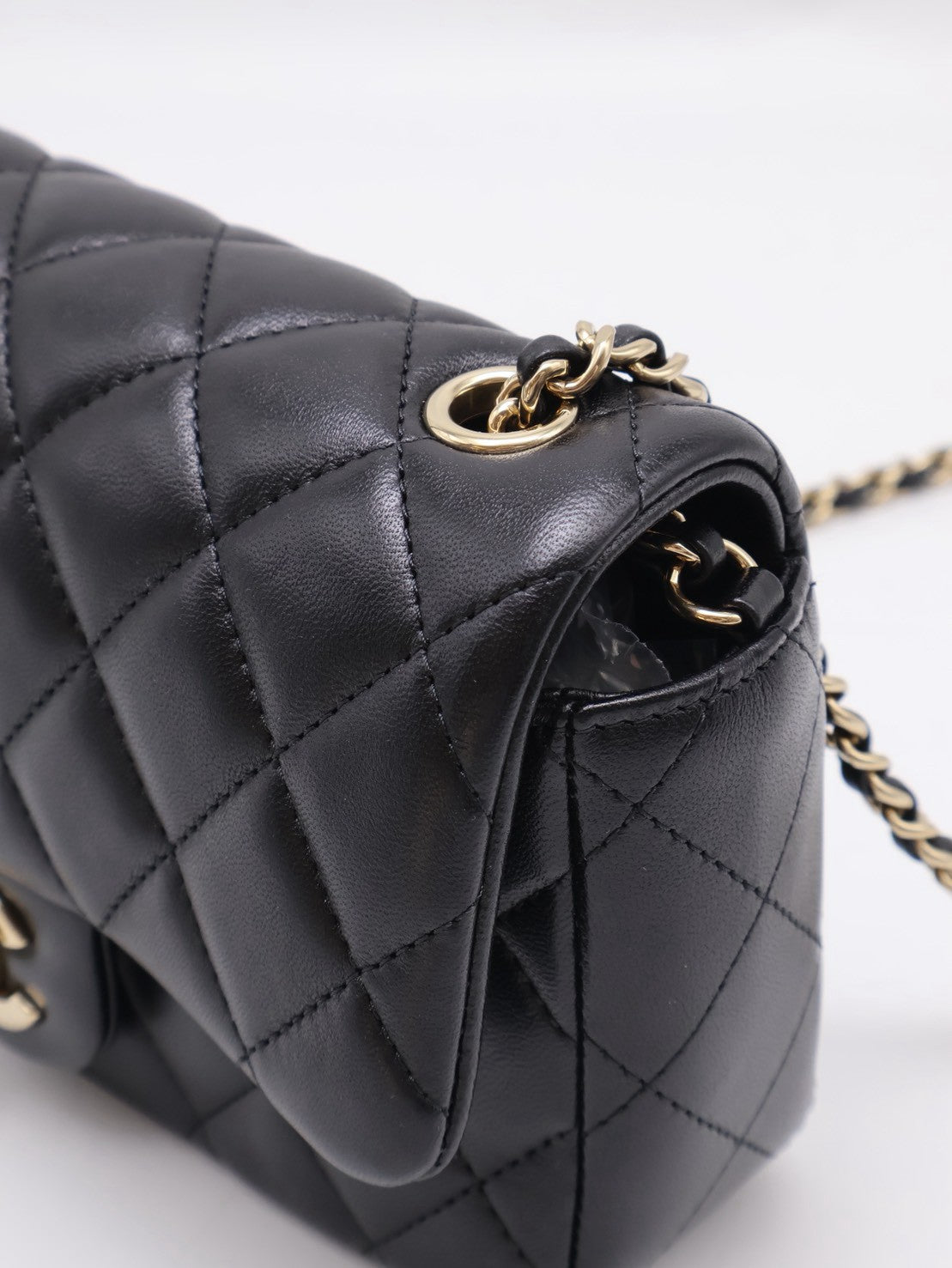 CHANEL 經典口蓋包Mini CF18 - 黑金