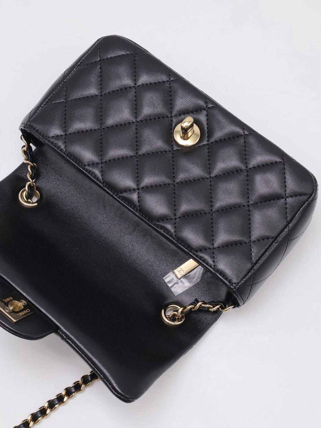 CHANEL 經典口蓋包Mini CF18 - 黑金