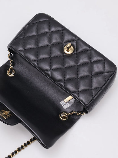 CHANEL 經典口蓋包Mini CF18 - 黑金