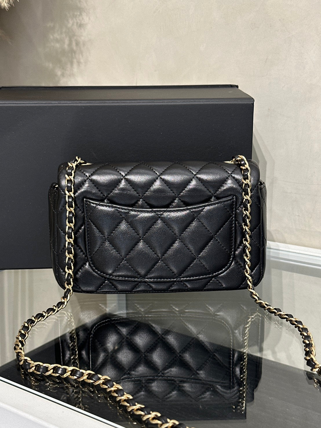CHANEL 經典口蓋包Mini CF18 - 黑金