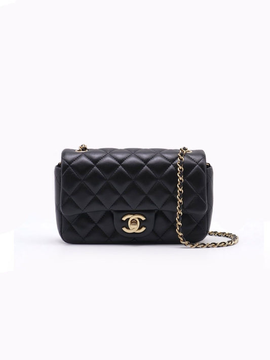 CHANEL 經典口蓋包Mini CF18 - 黑金