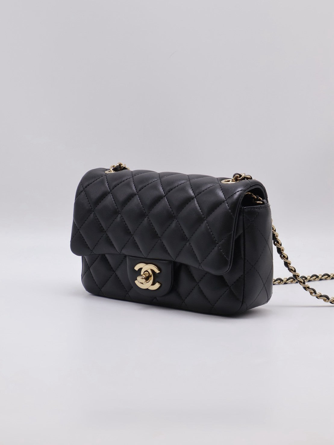 CHANEL 經典口蓋包Mini CF18 - 黑金