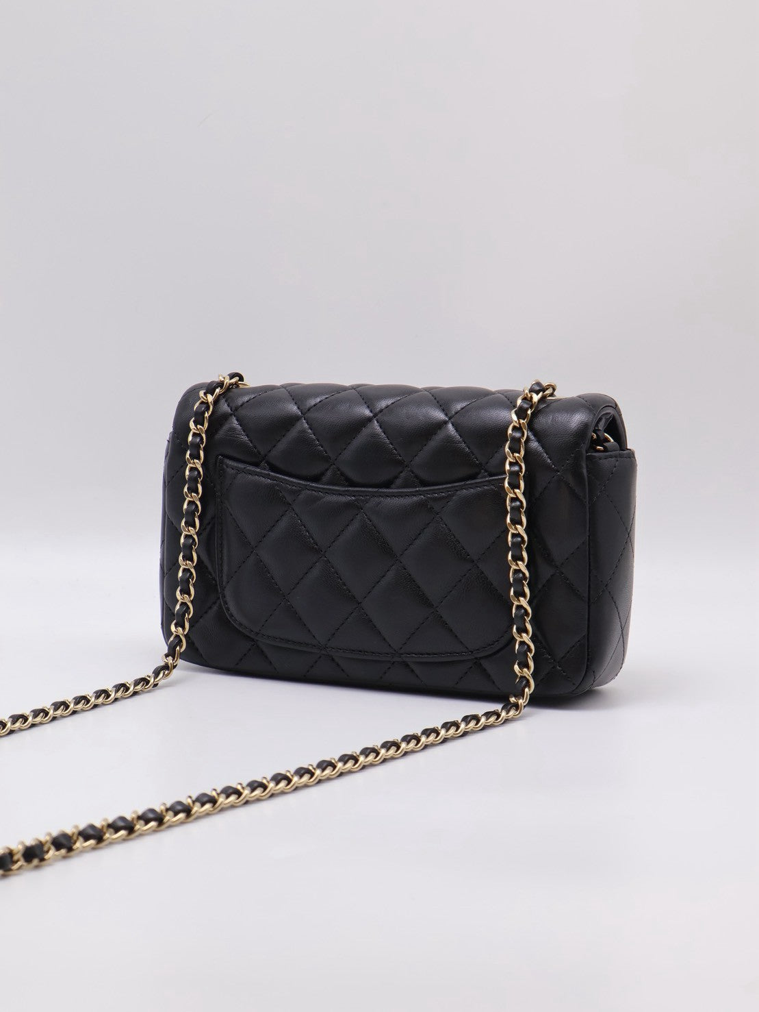 CHANEL 經典口蓋包Mini CF18 - 黑金