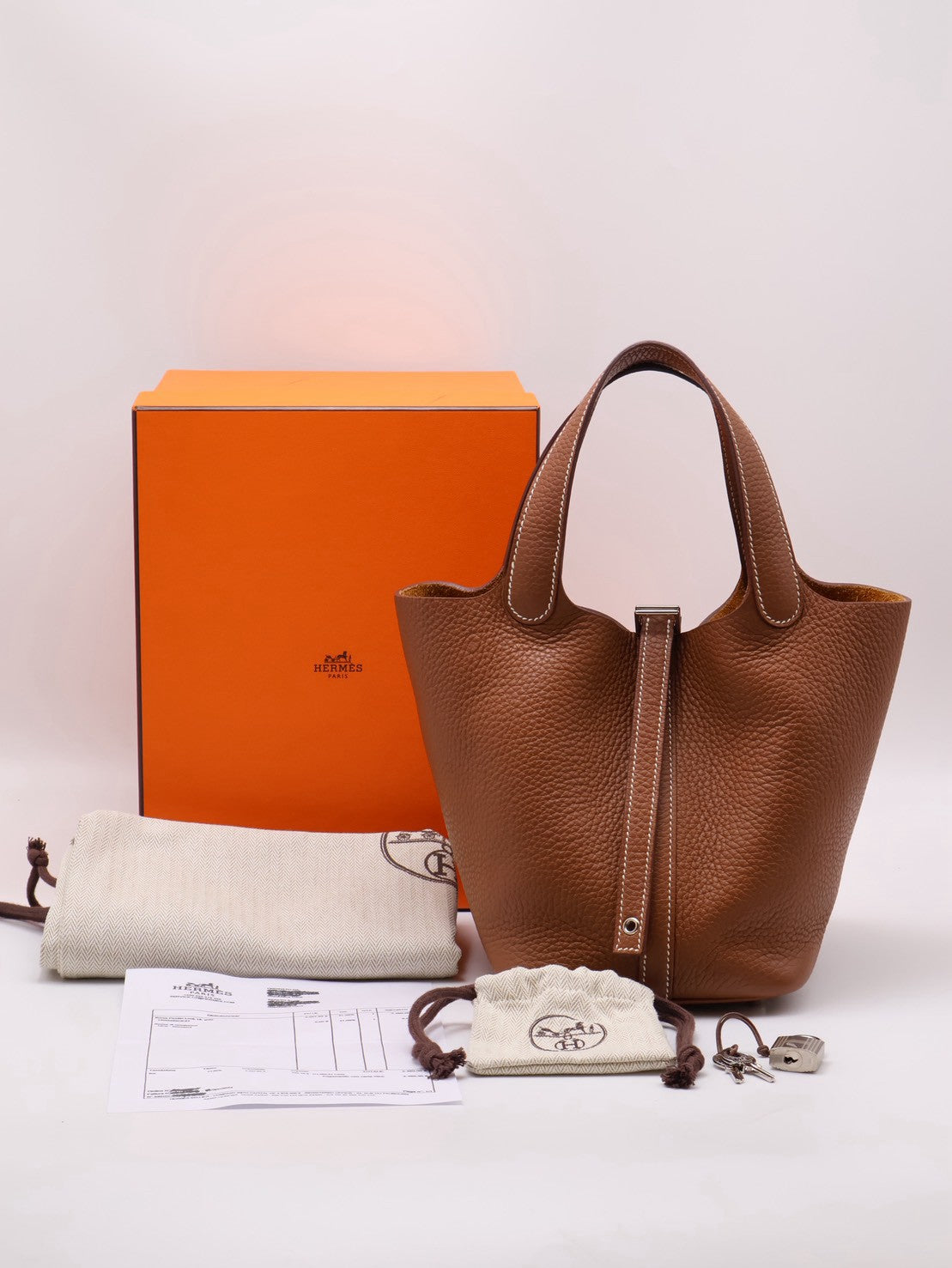 HERMES Picotin 18 - Gold 37 金棕銀 W