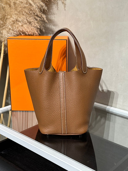 HERMES Picotin 18 - Gold 37 金棕銀 W